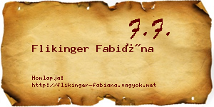 Flikinger Fabiána névjegykártya